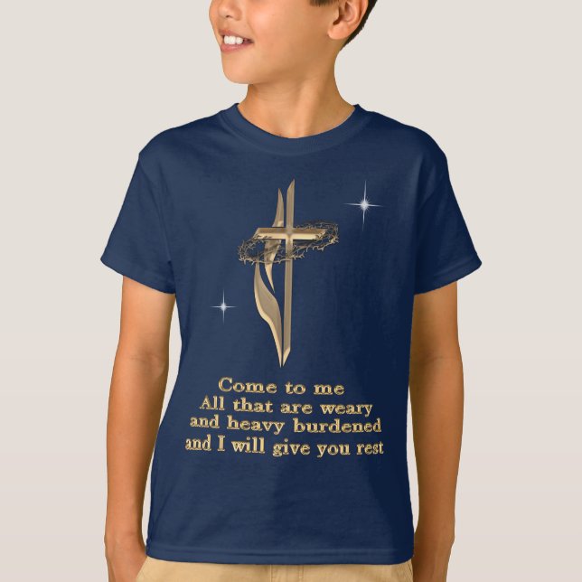 Matthew 11:28 t-shirt (Framsida)