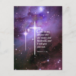 Matthew 11:28 vykort