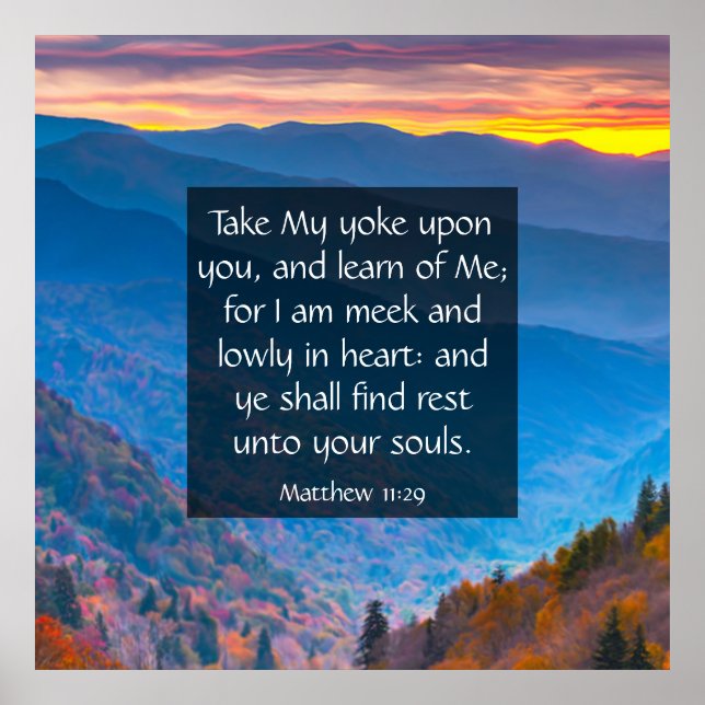 Matthew 11:29 poster (Framsidan)