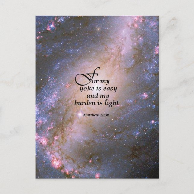 Matthew 11:30 vykort (Framsida)