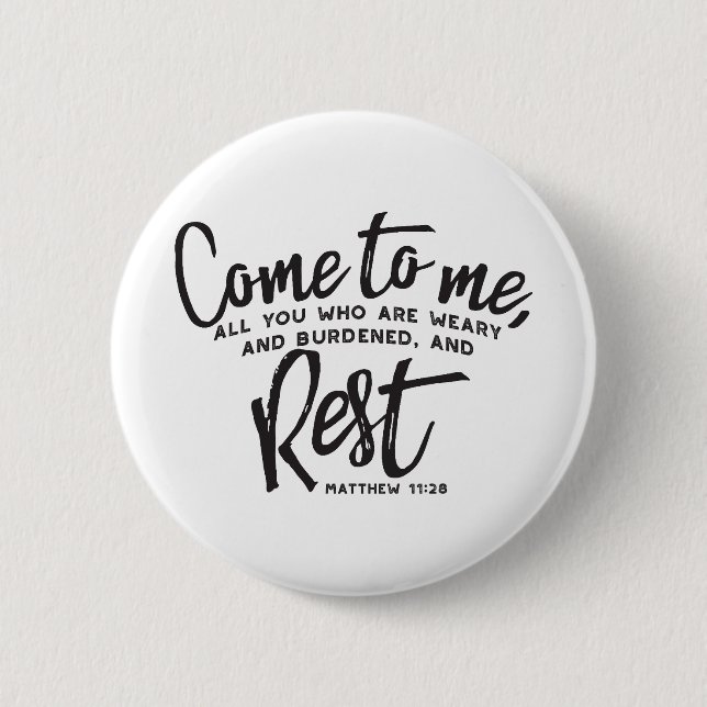 Matthew 11 Bible Verse Knapp (Framsida)