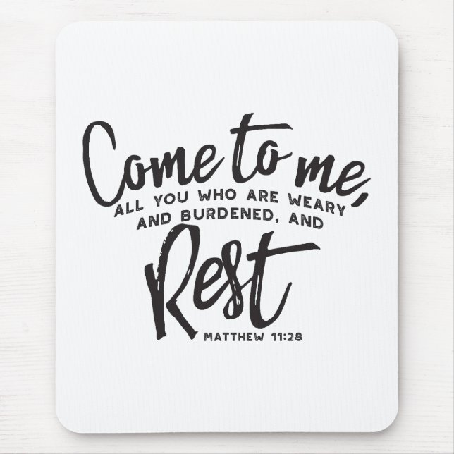 Matthew 11 Bible Verse Musmatta (Framsidan)