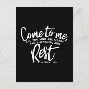 Matthew 11 Bible Verse Postcard Vykort