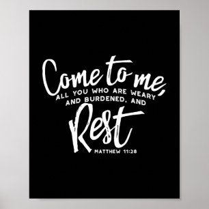 Matthew 11 Bible Verse Poster