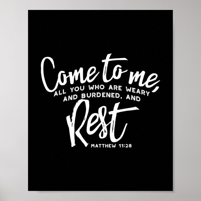 Matthew 11 Bible Verse Poster (Framsidan)