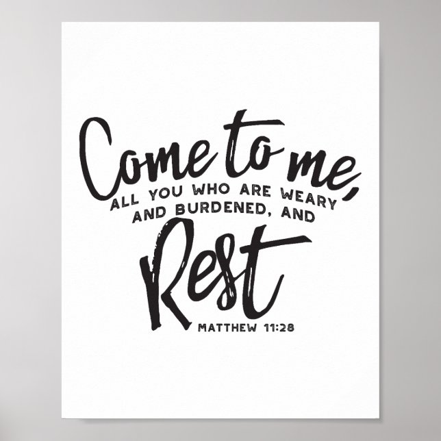 Matthew 11 Bible Verse Poster (Framsidan)