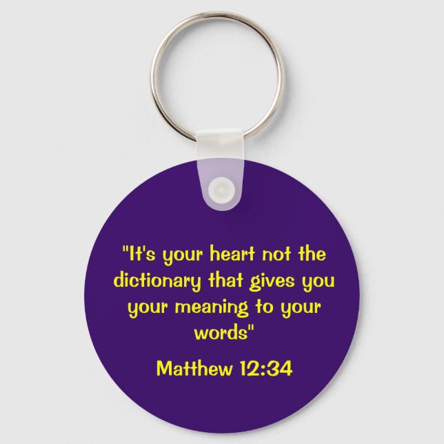 Matthew 12:34 Keychain Nyckelring (Framsida)