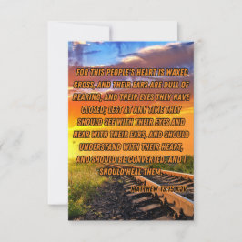 Matthew 13:15 KJV Bible Verse Pic Hälsning Kort