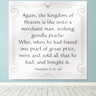 Matthew 13:45-46 canvastryck
