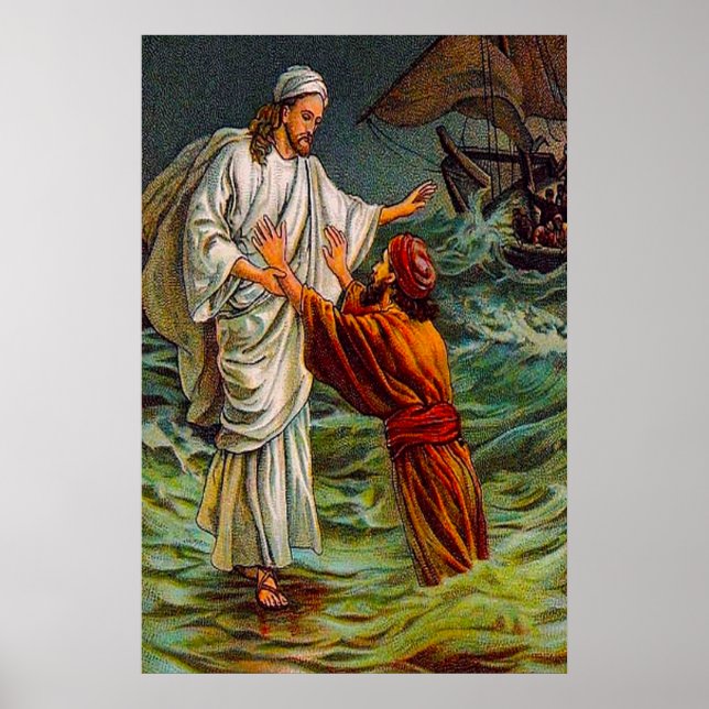 Matthew 14:28-33 Lord, Spara Me Poster (Framsidan)
