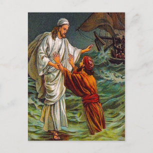 Matthew 14:28-33 Lord, Spara Me vycard Vykort