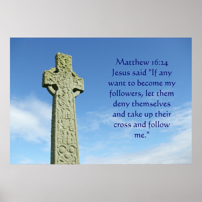 Matthew 16:24 celtic kor poster (Framsidan)