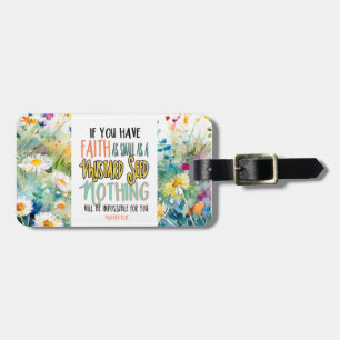 Matthew 17:20 Faith som Mustard Seed Bible Verse Bagagebricka
