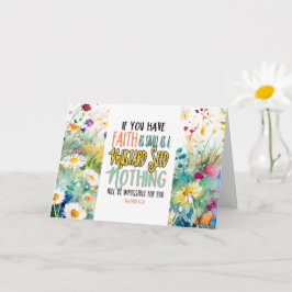 Matthew 17:20 Faith som Mustard Seed Bible Verse Kort