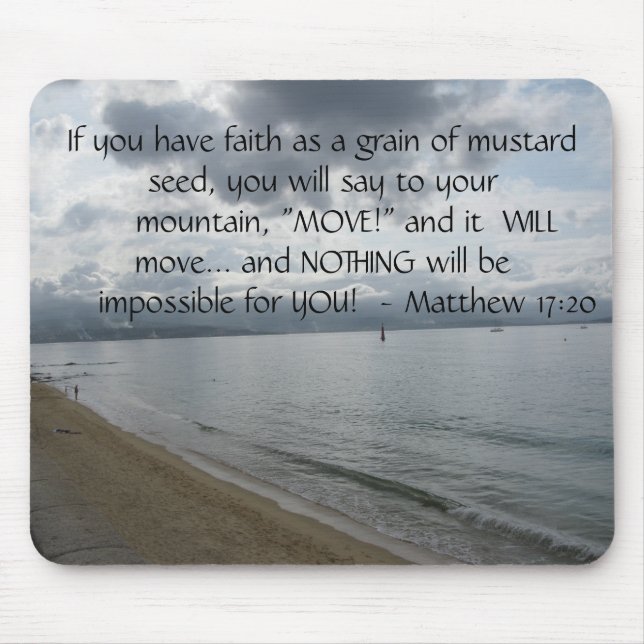 Matthew 17:20 - Motivational inspirera Musmatta (Framsidan)