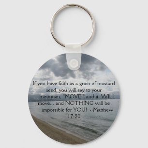 Matthew 17:20 - Motivational inspirera Nyckelring