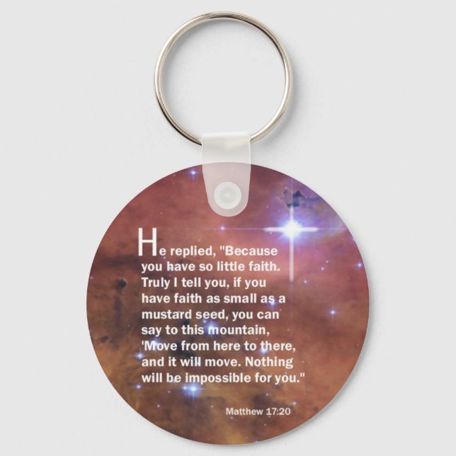 Matthew 17:20 nyckelring (Framsida)
