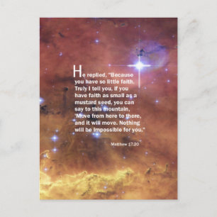 Matthew 17:20 vykort