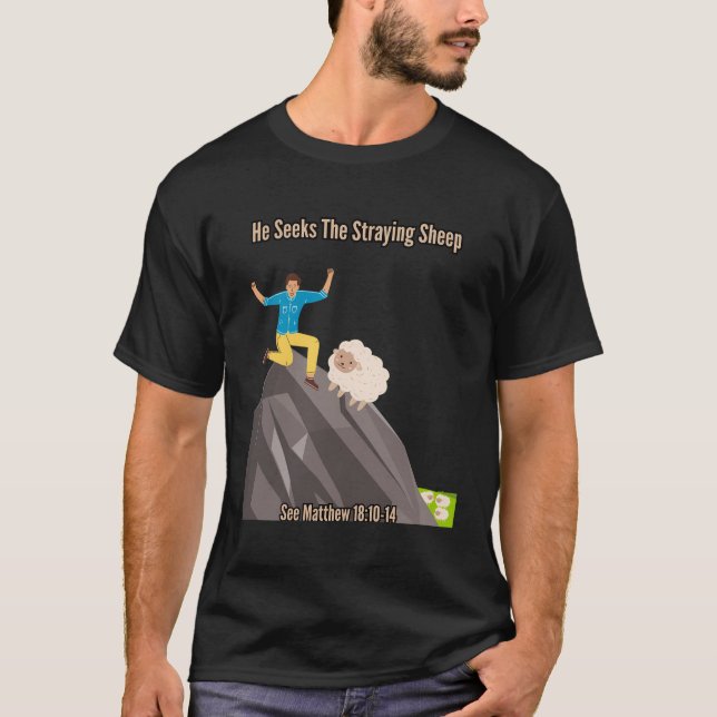 Matthew 1812 Borttappad av får T Shirt (Framsida)