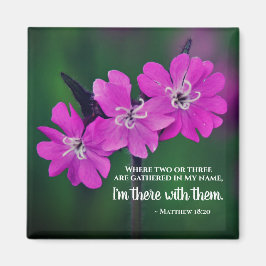 Matthew 18:20 Två eller tre sammandrag i min Namn Magnet