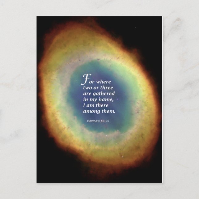 Matthew 18:20 vykort (Framsida)