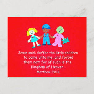 Matthew 19:14 Jesus sa... Vykort