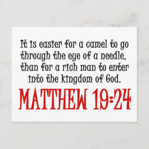 Matthew 19:24 vykort