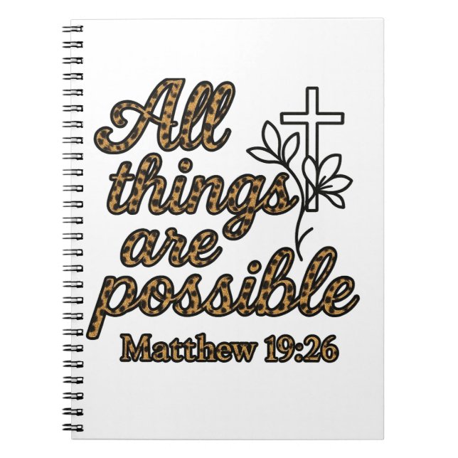 Matthew 19:26 anteckningsbok (Framsidan)