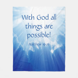 Matthew 19:26 fleecefilt