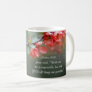 Matthew 19:26 med GOD All Sak är möjlig Kaffemugg