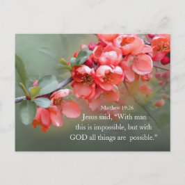 Matthew 19:26 med GOD All Sak är möjlig Vykort