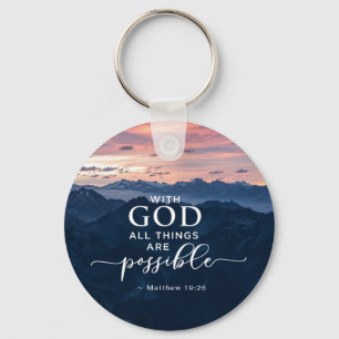 Matthew 19:26 med Gud all Sak är möjlig Nyckelring