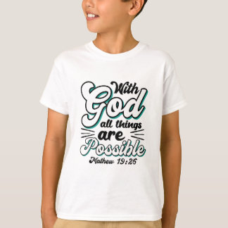 Matthew 19:26 med Gud all Sak är möjlig T Shirt