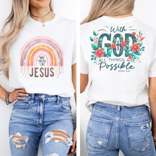 Matthew 19:26 med Gud all Sak är möjlig T Shirt