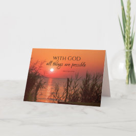 Matthew 19:26 Med Gud kan alla sak vara möjliga Kort