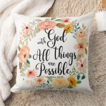 Matthew 19:26 Möjlig med Blommigten Gud Scripture