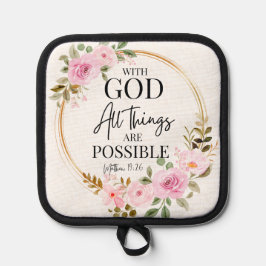 Matthew 19:26 Möjlig med Guds Rosa Blommigt