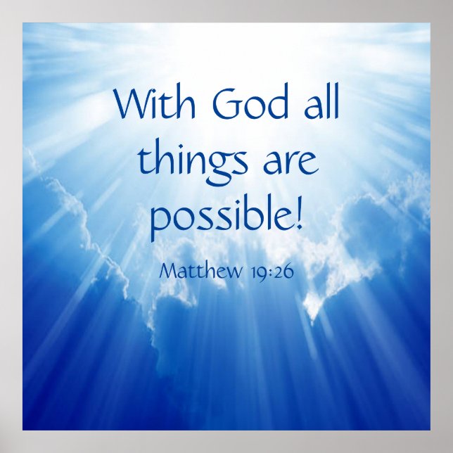 Matthew 19:26 poster (Framsidan)