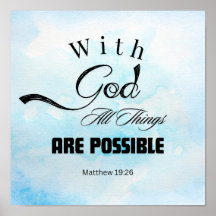 Matthew 19:26 Typografi Design