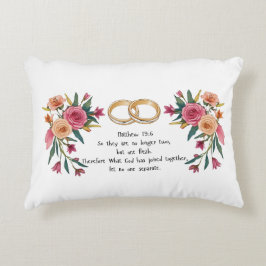 Matthew 19:6 Bröllop Pillow Prydnadskudde
