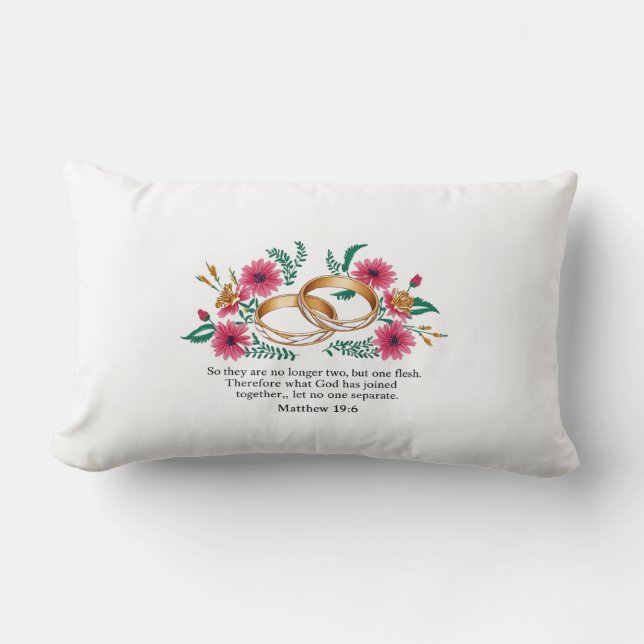 Matthew 19:6 Dekorativ kudde (Framsida)