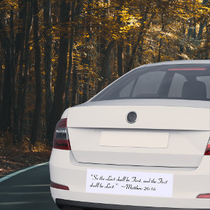 Matthew 20:16 Bumper Sticker Bildekal