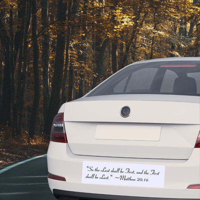 Matthew 20:16 Bumper Sticker Bildekal (Skapare uppladdad)
