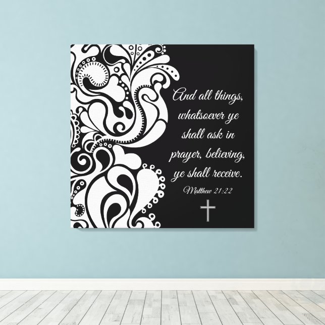 Matthew 21:22 canvastryck (Insitu (trägolv))