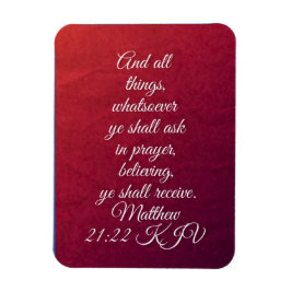 Matthew 21:22 KJV Bible Verse Magnet