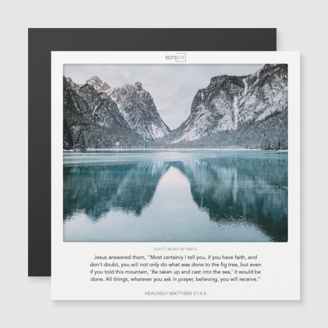 Matthew 21:4-5-HJÄLPSKRIPIX-magnetiskt kort (Fram/baksida)