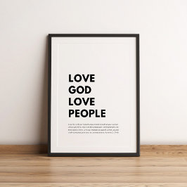 Matthew 22:37-40 Kärlek gud Kärlek Poster