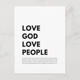 Matthew 22:37-40 Kärlek gud Kärlek Vykort