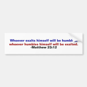 Matthew 23:12 bildekal