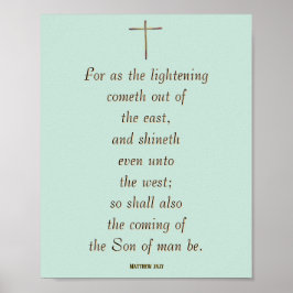 MATTHEW 24:27 ”Ty såsom blixten kommer…” Poster